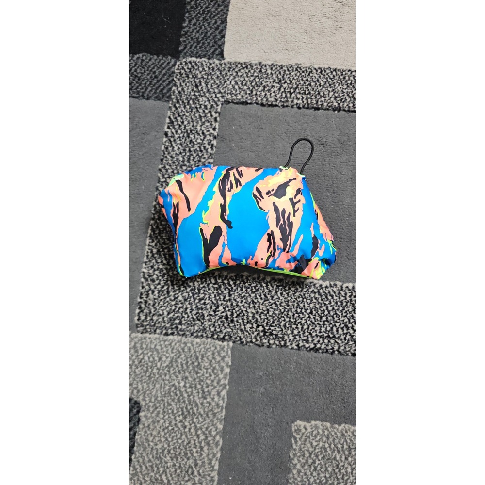 Nike Packable Windbreaker Women L Blue Orange Camo NWT